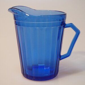 💙 Vintage Cobalt Blue Hazel-Atlas Creamer Aurora Small Pitcher 1940's 4.5" Tall